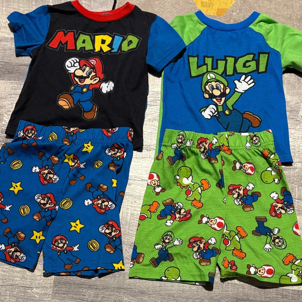 Nintendo Super Mario Red and Blue Kids Shirt